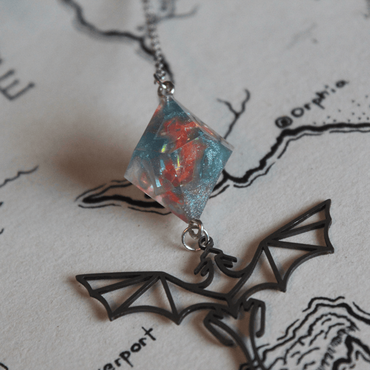 Moon Moths Glasses Chain with Dice