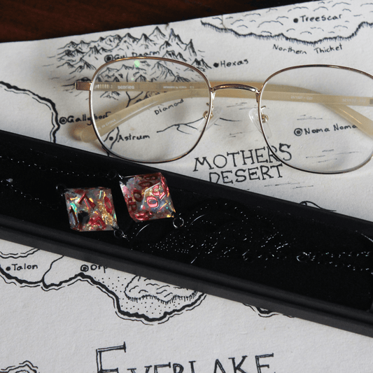 Cats of the Black Moon Glasses Chain with Dice
