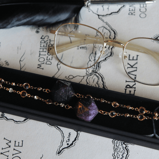 The Flower Gardener's Glasses Chain with Dice