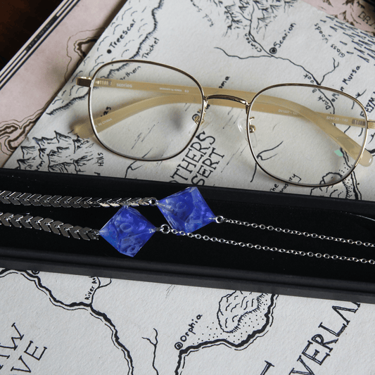 Indigo River Glasses Chain with Dice