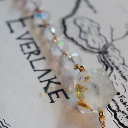 Elven Sunlight Sparkles Glasses Chain with Dice