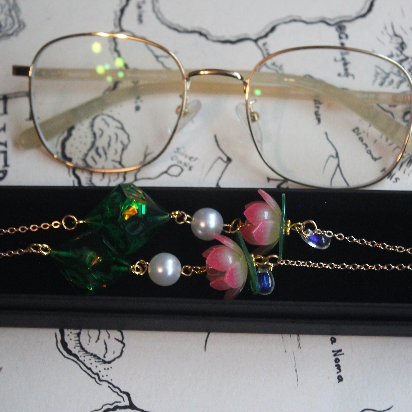 Into the Woods Glasses Chain with Dice
