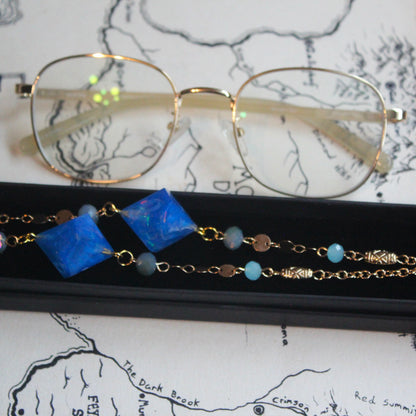Neptune & Moons Glasses Chain with Dice