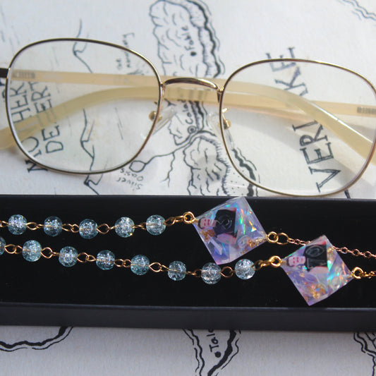 Purple Pedro Glasses Chain with Dice