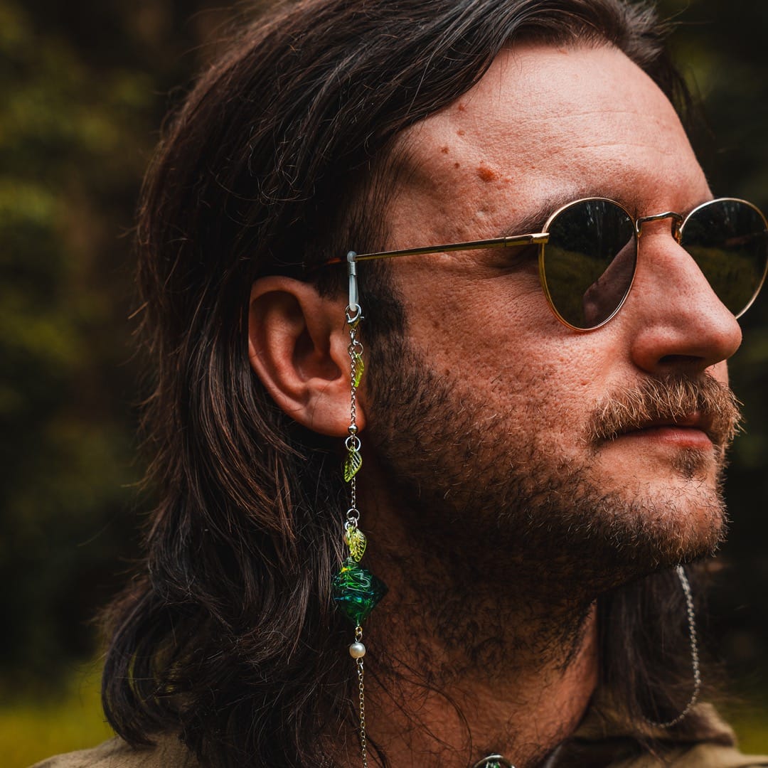 Emerald Woods Glasses Chain with Dice