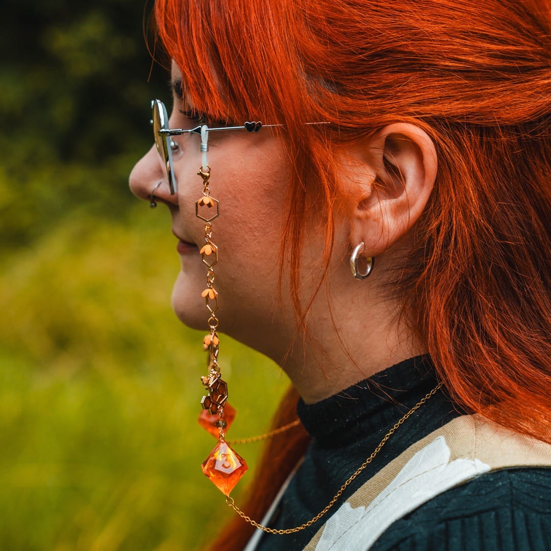 Honeybee Dreams Glasses Chain with Dice