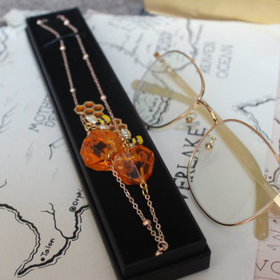 Honeybee Dreams Glasses Chain with Dice