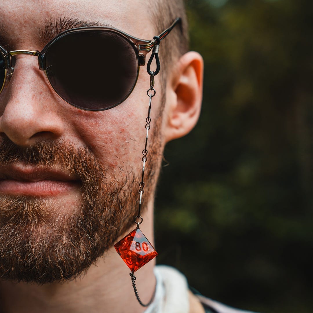 Vampire Countess Glasses Chain with Dice