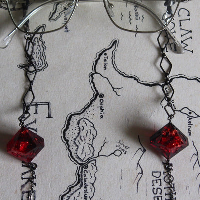 Vampire Countess Glasses Chain with Dice