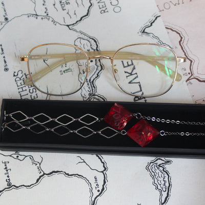 Vampire Countess Glasses Chain with Dice