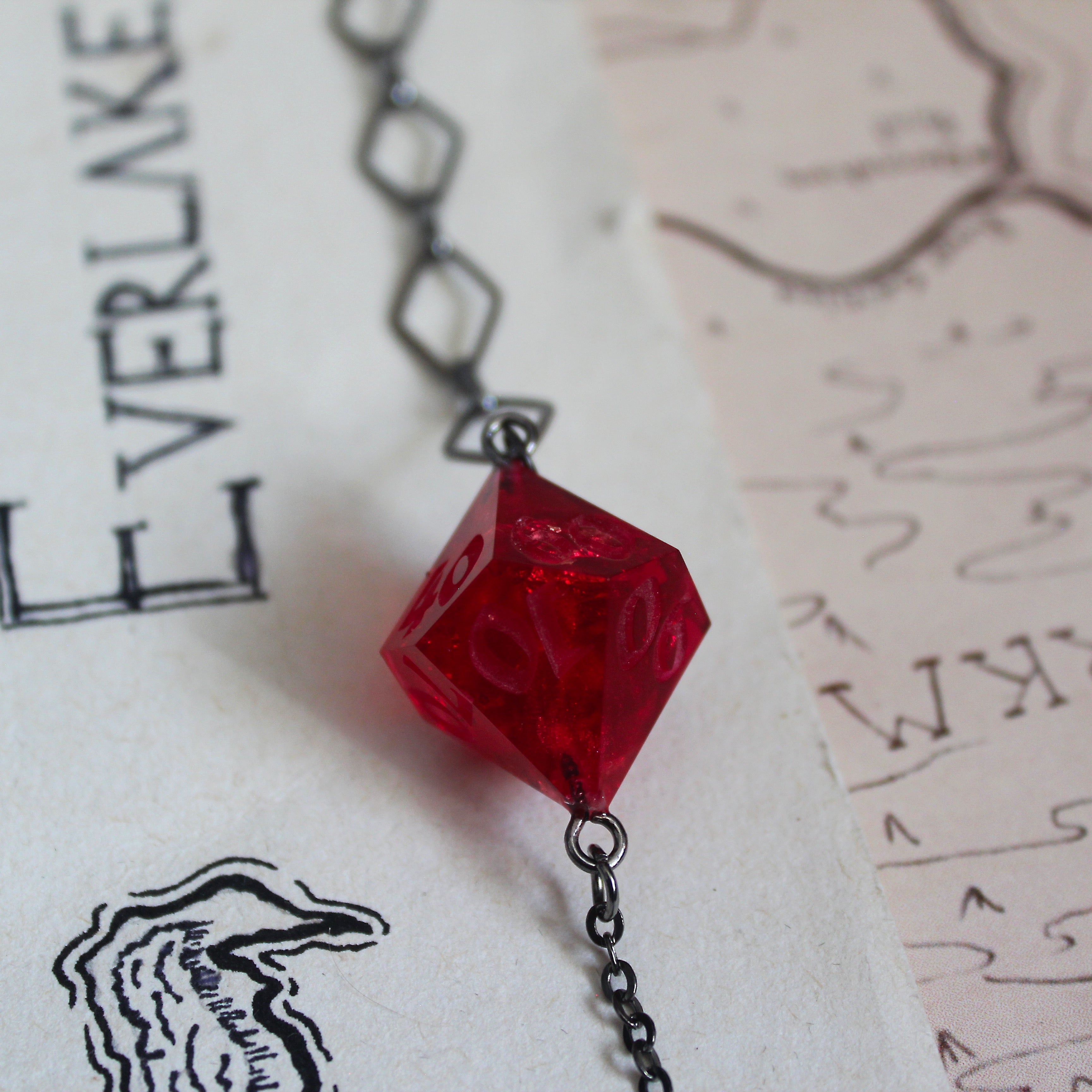 Vampire Countess Glasses Chain with Dice