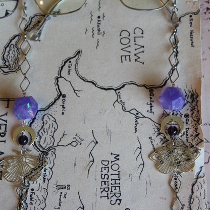 Royal Plumshade Glasses Chain with Dice