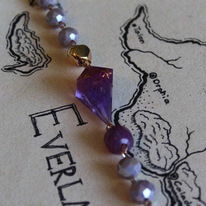 Dreams of Violet Glasses Chain with Dice