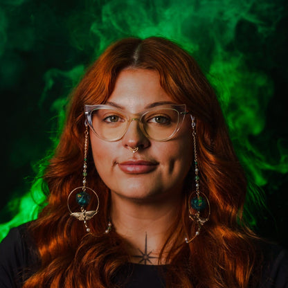 Mothman of the Forest Glasses Chain with Dice