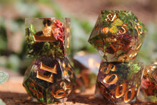 Load image into Gallery viewer, The Queen&#39;s Private Garden 7 Piece Polyhedral Dice Set
