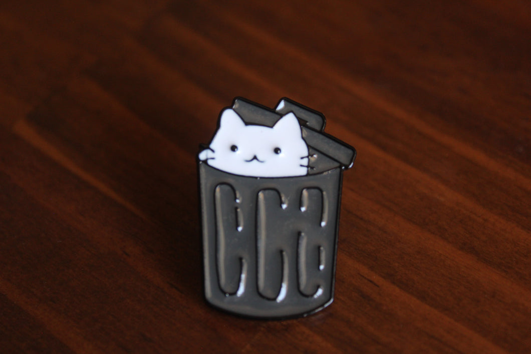 Trash Cat Enamel Pin