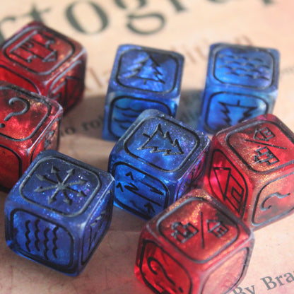 Cartograph Handmade 8 Piece Dice Set