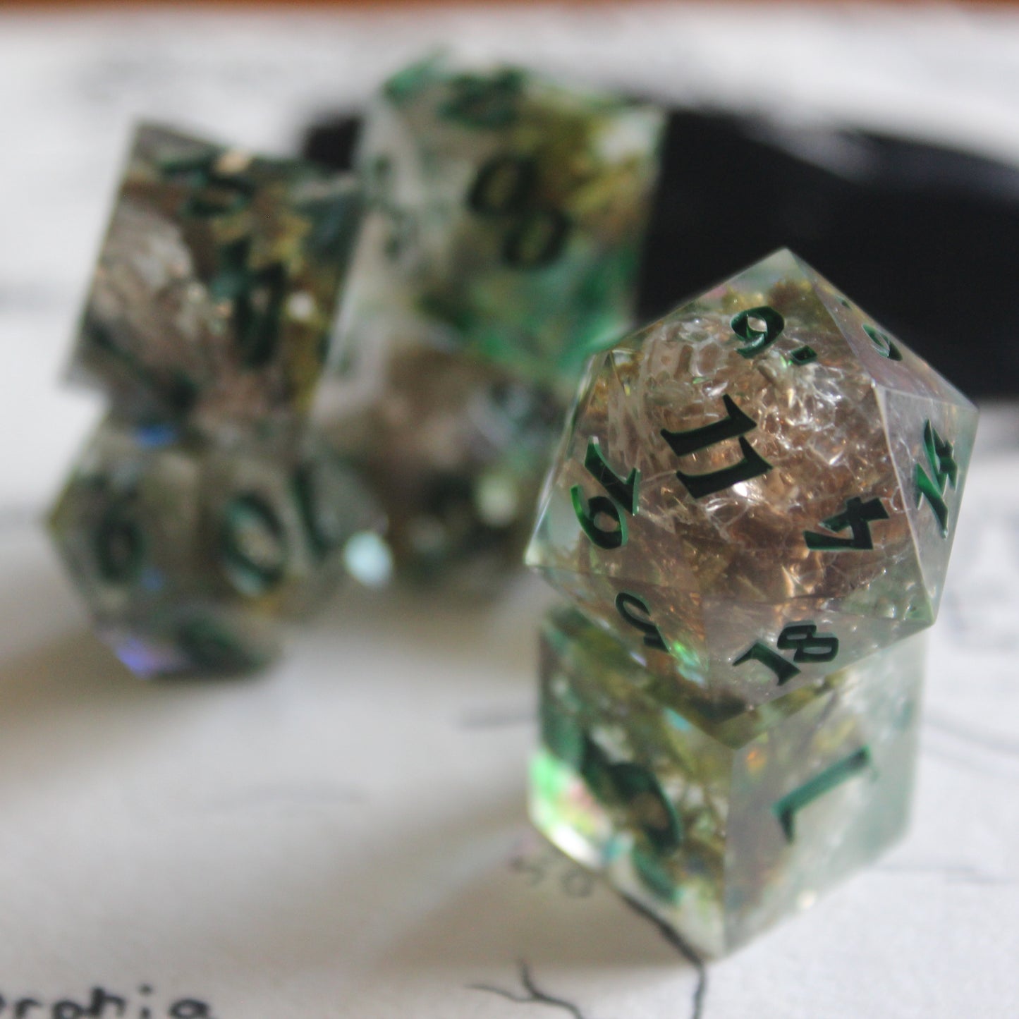 Druidic Snake Skin 7-Piece Polyhedral Dice Set