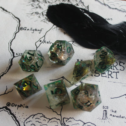 Druidic Snake Skin 7-Piece Polyhedral Dice Set