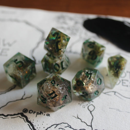 Druidic Snake Skin 7-Piece Polyhedral Dice Set