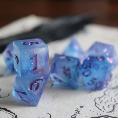 Blurple Empire 7-Piece Polyhedral Dice Set