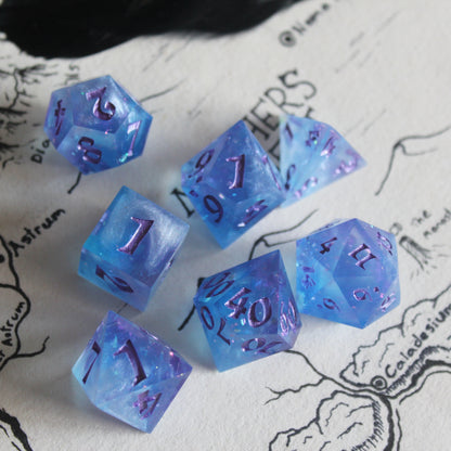 Blurple Empire 7-Piece Polyhedral Dice Set