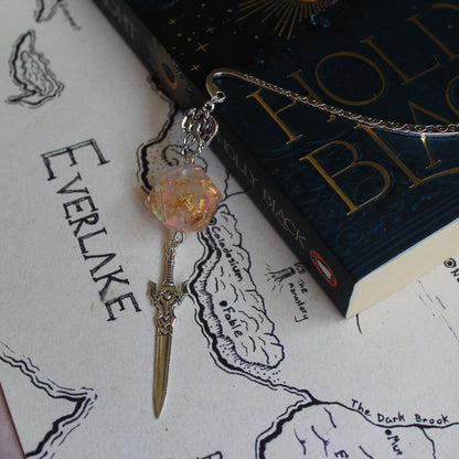 Golden Moonlight Metal Bookmark with Dice