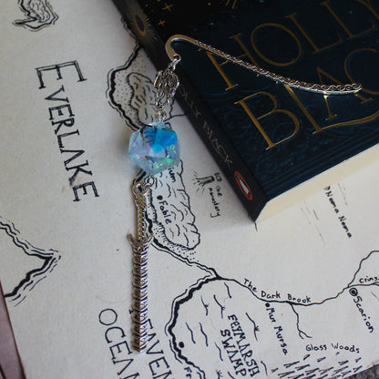 Pedro Pascal in Aqua Metal Bookmark with Dice