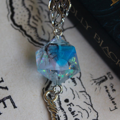 Pedro Pascal in Aqua Metal Bookmark with Dice