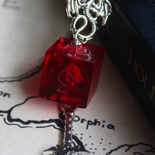 Blood-God's Sword Bookmark with Dice