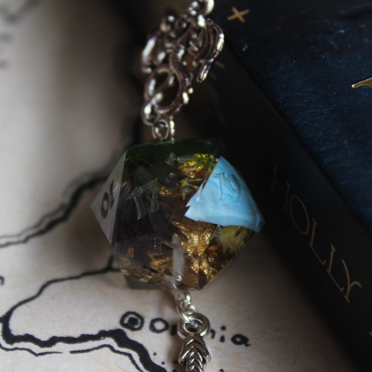 Cyclop's Sword Bookmark with Dice