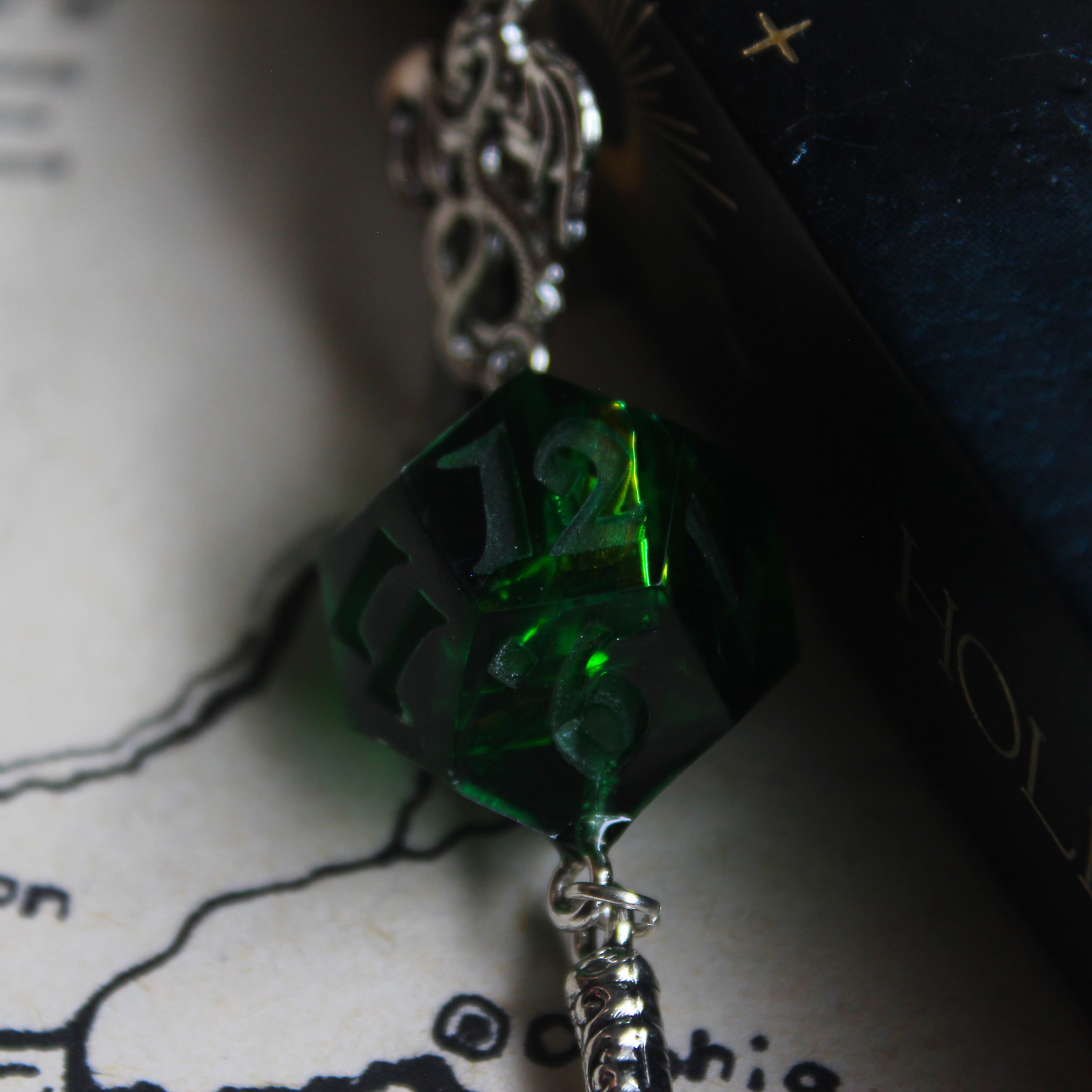 Gnome's Sword Bookmark with Dice