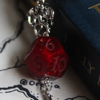 Dryad's Sword Bookmark with Dice