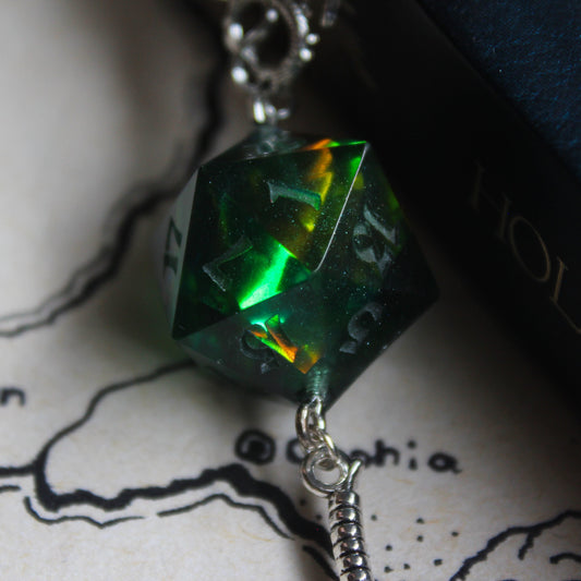Druid's Sword Bookmark with Dice
