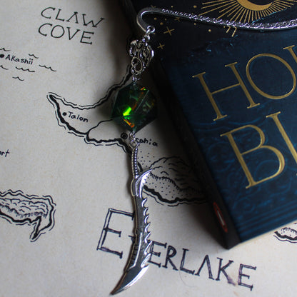 Druid's Sword Bookmark with Dice