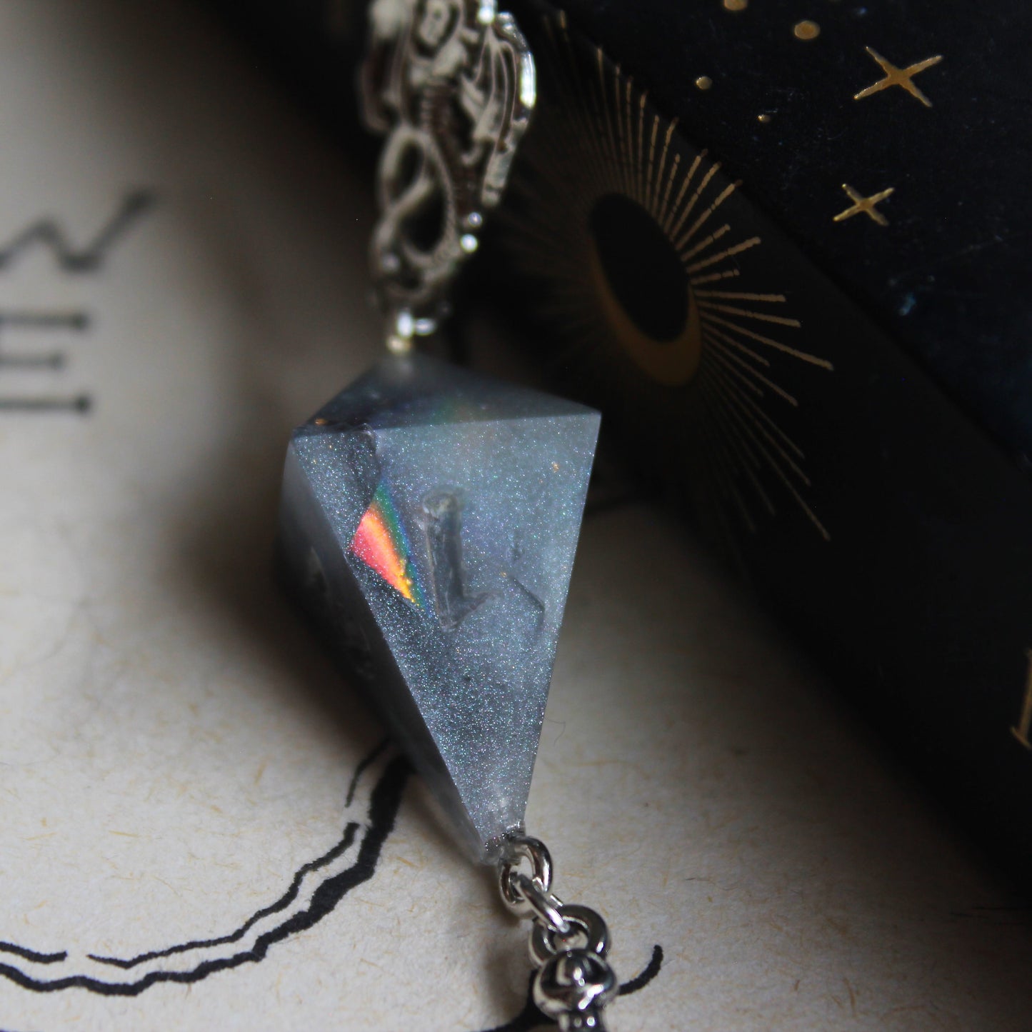 Electric Thunderstorms Sword Bookmark with Dice