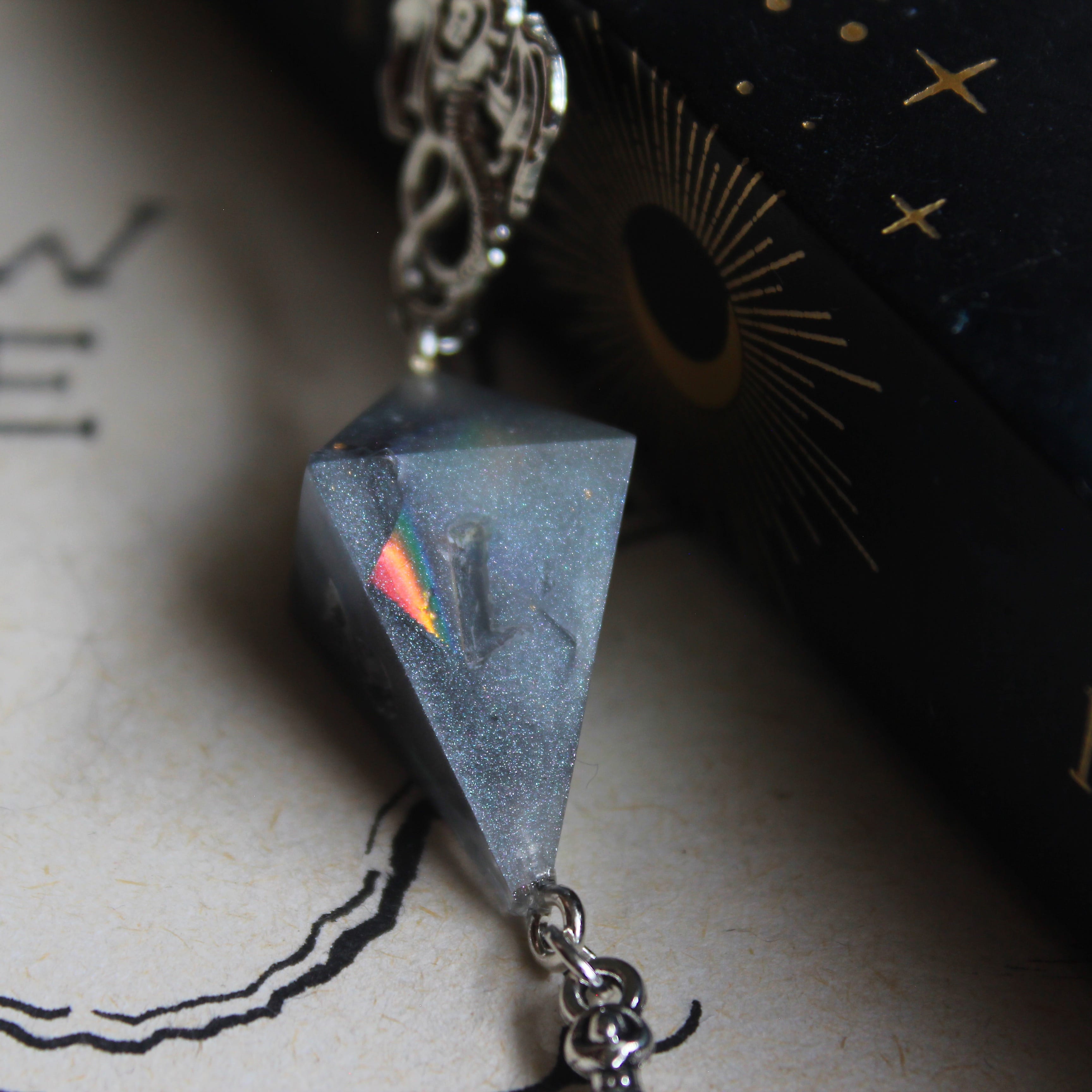 Electric Thunderstorms Sword Bookmark with Dice