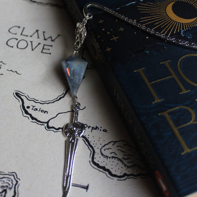 Electric Thunderstorms Sword Bookmark with Dice