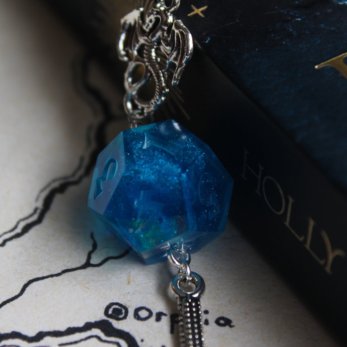 Mermaid's Sword Bookmark with Dice