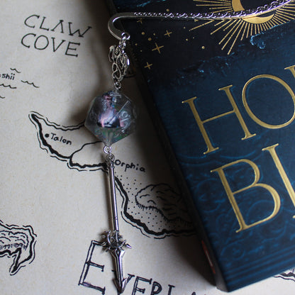 Shadowheart Sword Bookmark with Dice