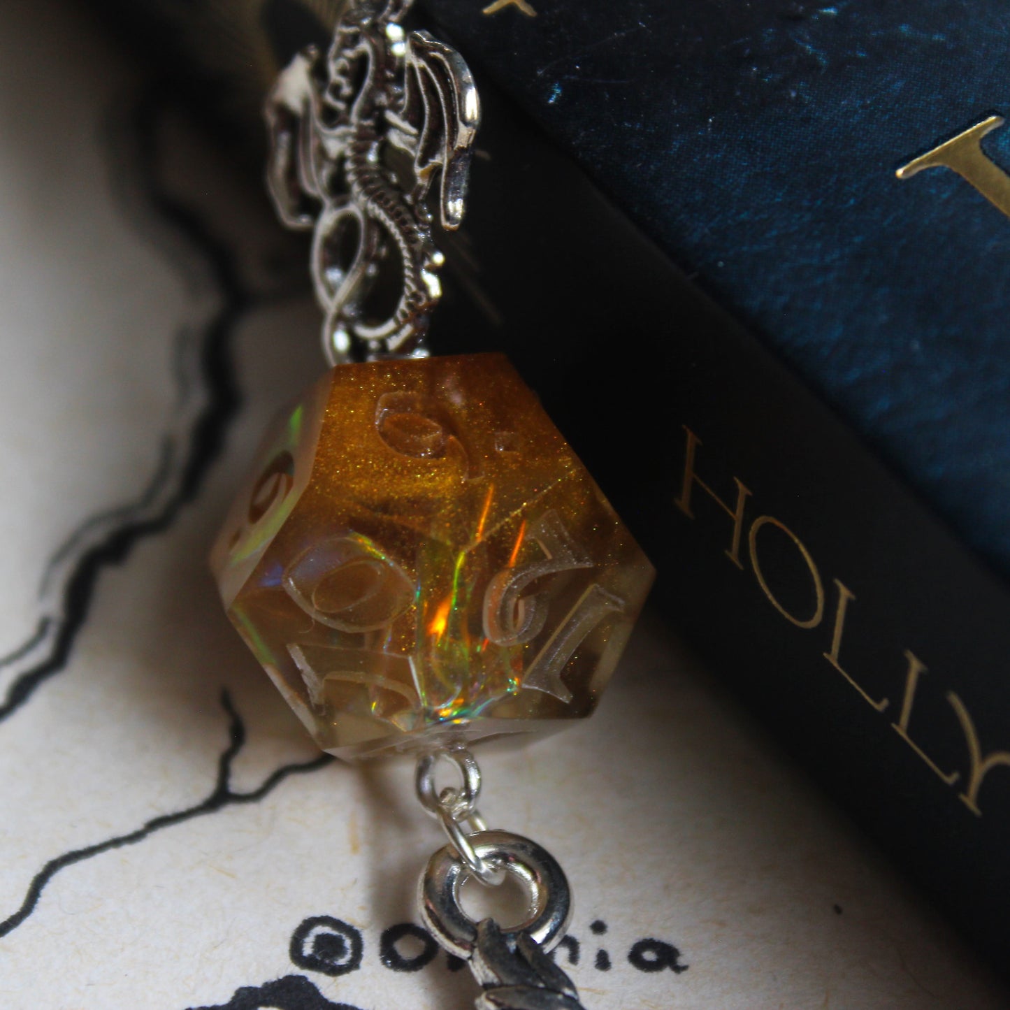 Sorcerer's Sword Bookmark with Dice