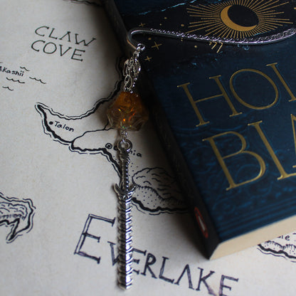 Sorcerer's Sword Bookmark with Dice