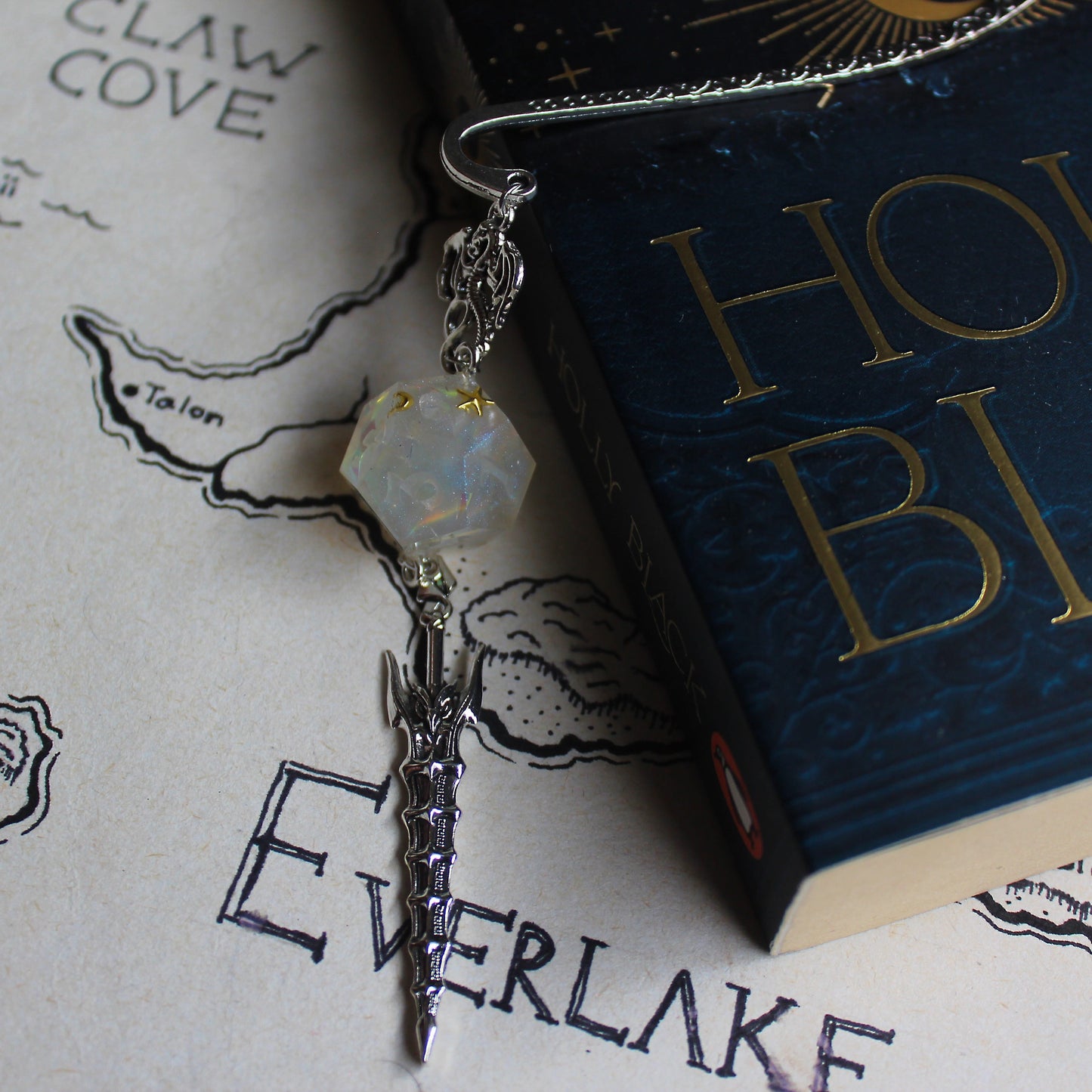 Man from the Stars Sword Bookmark with Dice