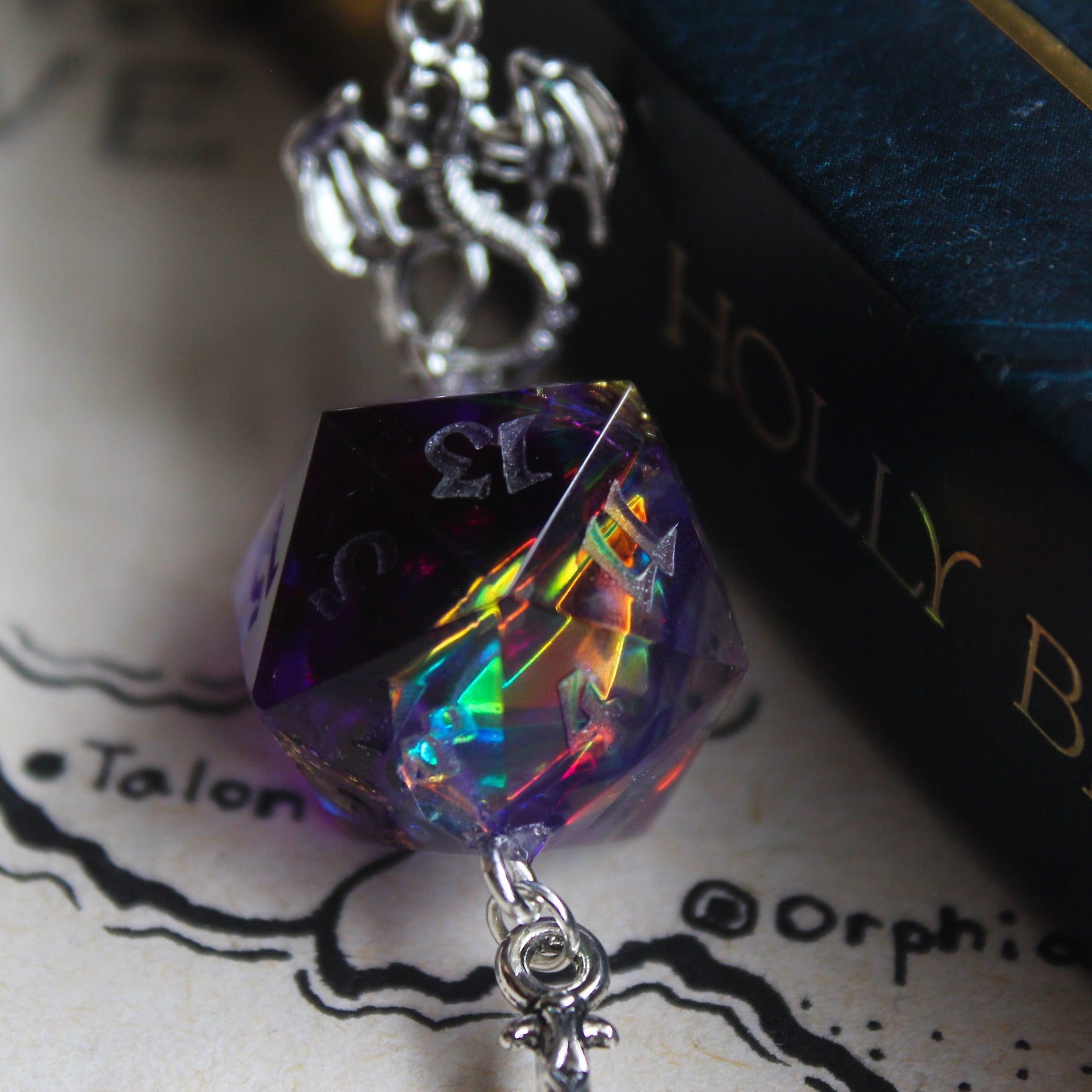 Spacemen's Sword Bookmark with Dice