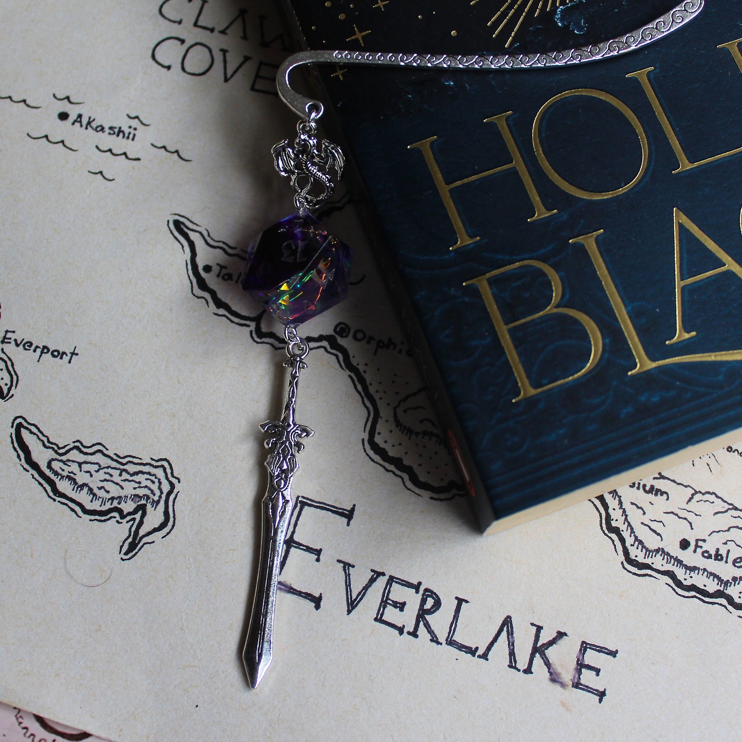 Spacemen's Sword Bookmark with Dice