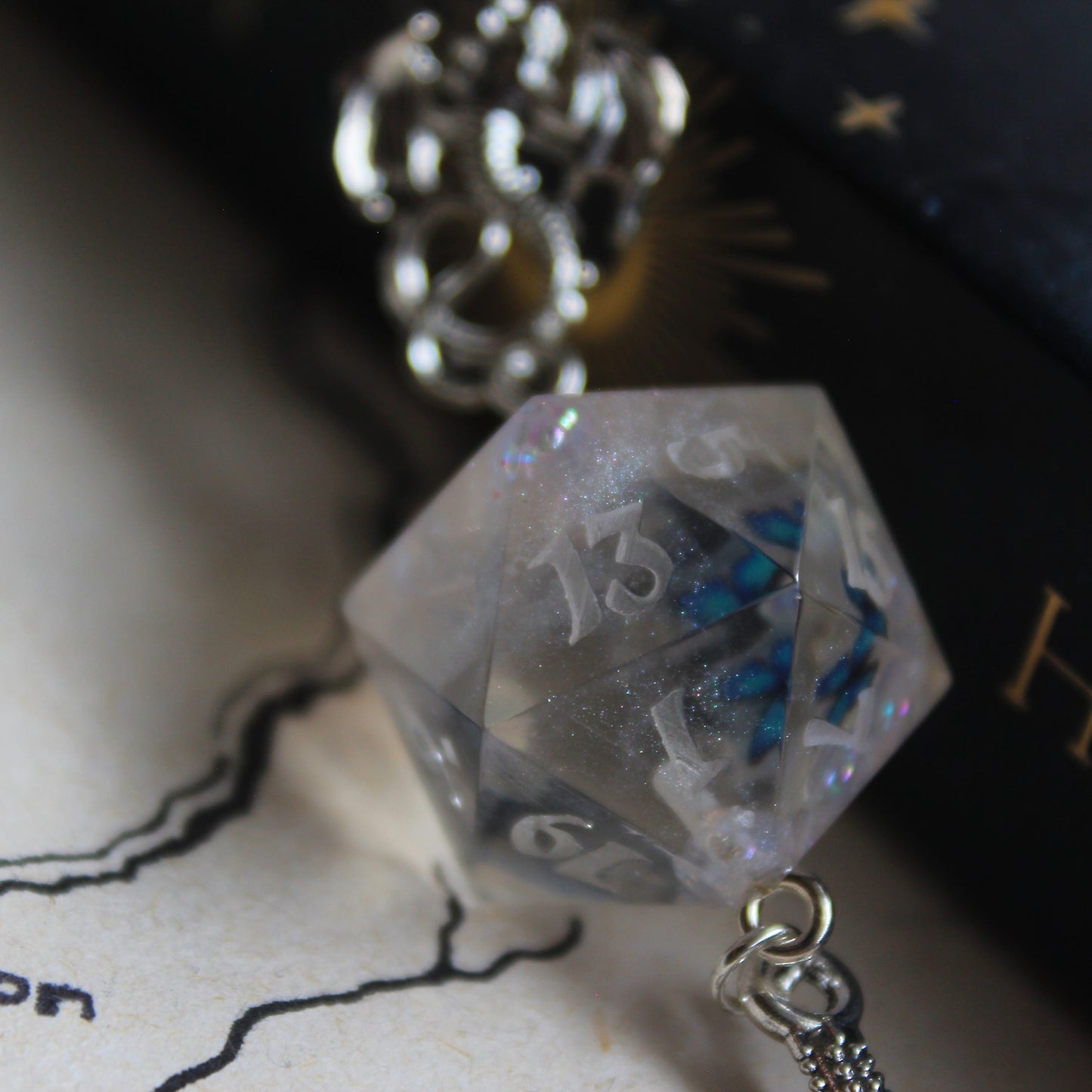 Mermen's Sword Bookmark with Dice