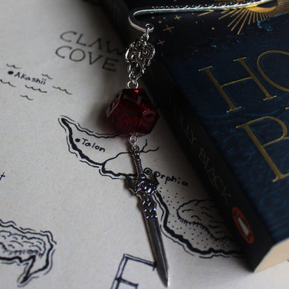 Faun's Sword Bookmark with Dice