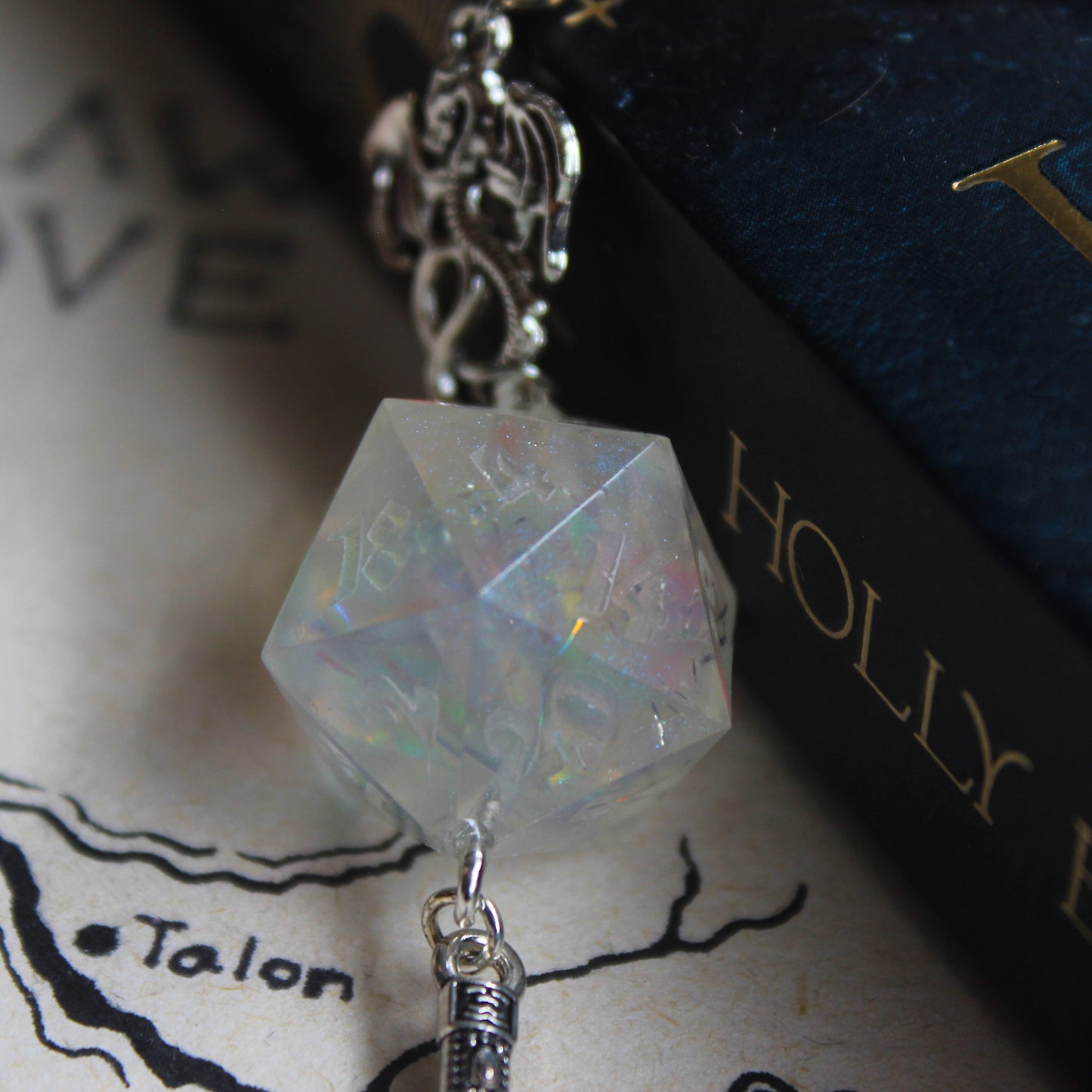 Angel's Sword Bookmark with Dice
