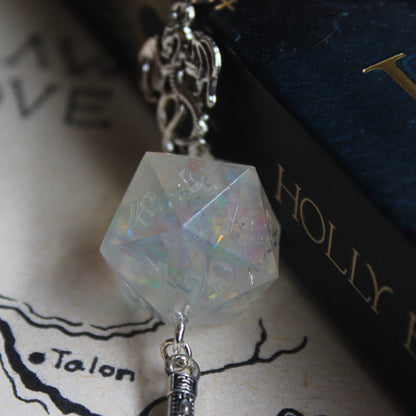 Angel's Sword Bookmark with Dice