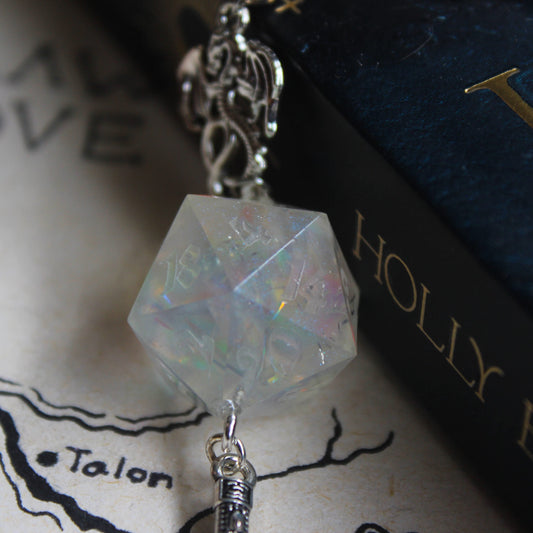 Angel's Sword Bookmark with Dice